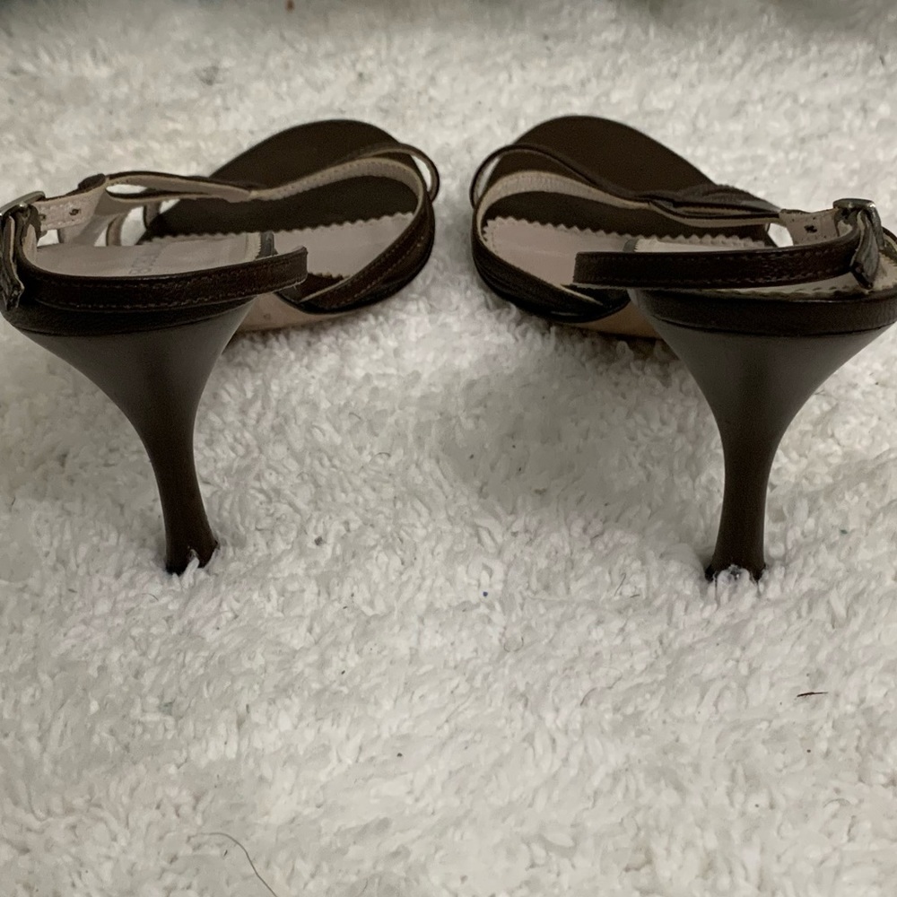 BCBG Max Azria Chocolate Kitten Heel Sandal - Picture 7 of 8